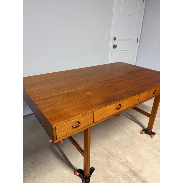 1960s Mid-Century Modern Danish Teak Flip-Top Desk by Peter Løvig Nielsen For Sale - Image 11 of 18