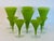 Vintage 1980s Textured Charteuse Glass Cocktail Stems, Set of 8 Colorful set of cocktail glasses with two different sizes....