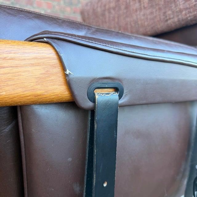 Pair of Dependable Furniture MFG Co Leather Lounge Chairs For Sale - Image 10 of 11