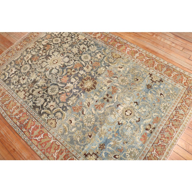 Antique Persian Senneh Bibikabad Rug - 4'7" x 6'6" For Sale - Image 4 of 9