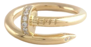 Cartier "Juste Un Clou" Diamond & 18k Rose Gold Ring