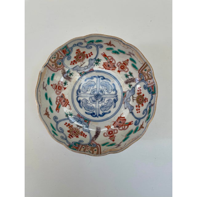 Mid 19th Century Antique Japanese Imari Porcelain Bowl For Sale - Image 5 of 7