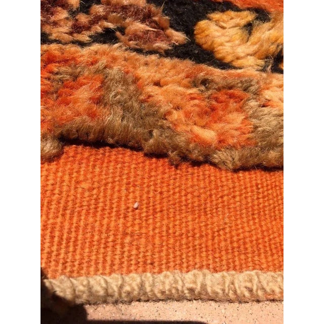 1960s Moroccan Vintage Orange Color Tribal African Pile Rug For Sale - Image 10 of 12