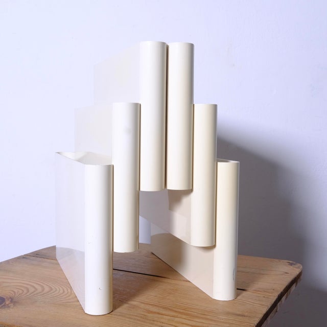 White Model 4675 Magazine Rack with 6 Compartments by Giotto Stoppino for Kartell, 1970s For Sale - Image 6 of 18