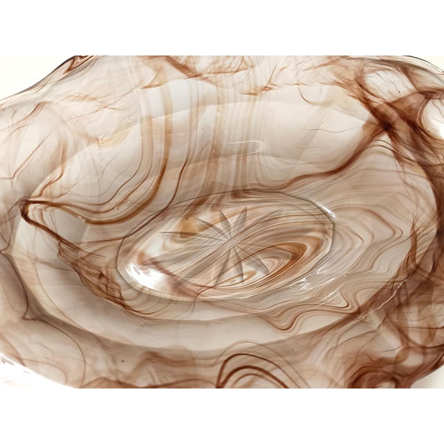Sepia Calcedony Glass Trinket Bowl by George Davidson, UK, 1940s For Sale - Image 10 of 12
