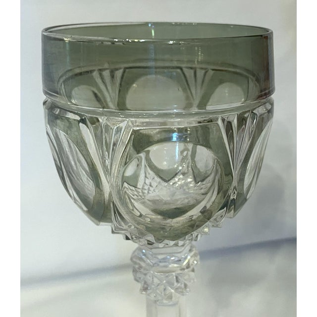 Mid 20th Century Hofbauer Crystal Goblets - Set of 3 For Sale In Philadelphia - Image 6 of 7