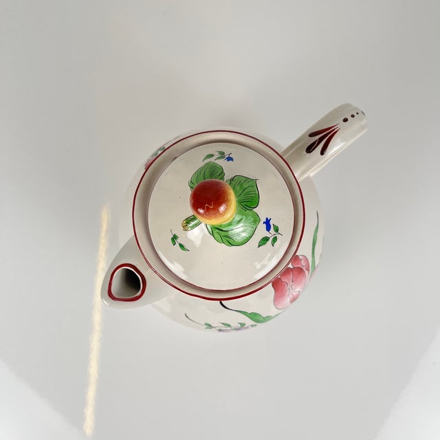 1980s Small Réverbère Model Teapot with Tulip Motif from KG Lunéville, 1980s For Sale - Image 5 of 10