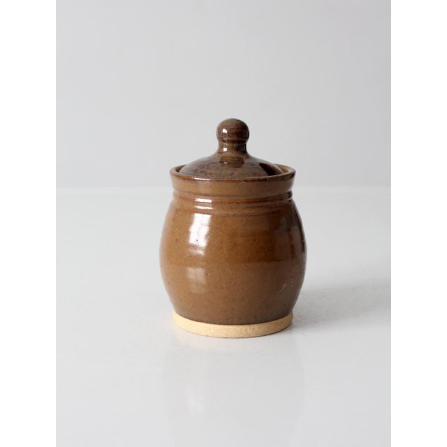 Ceramic Vintage Handmade Studio Pottery Sugar Bowl For Sale - Image 7 of 15