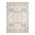Ivory Washable Folk Floral Rug with Scalloped Edge, 3'x4' For Sale