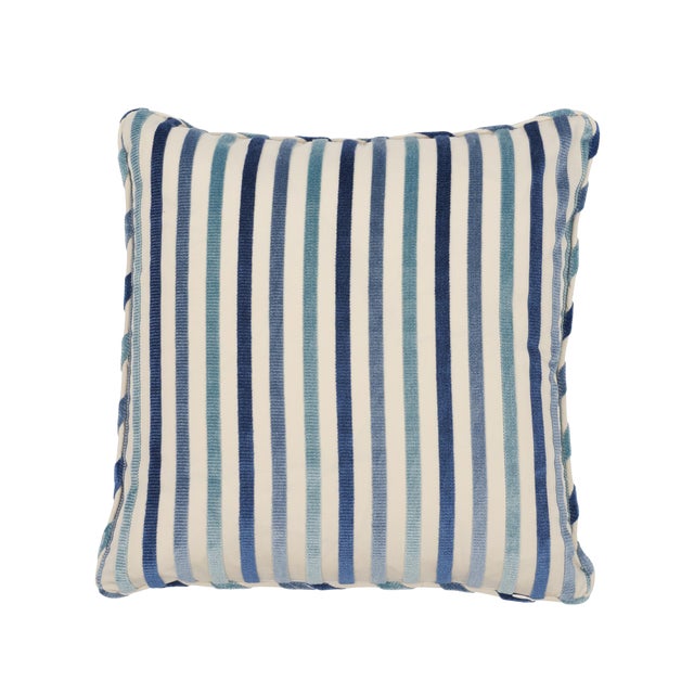 Contemporary Schumacher Le Matelot Pillow in Blue For Sale