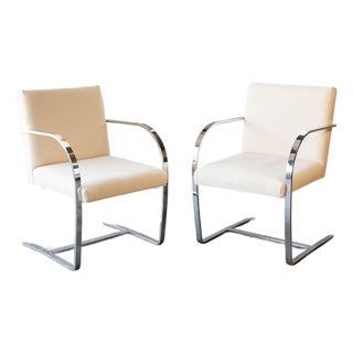 Vintage Mies Van Der Rohe Attr. Brno Flat Bar Chairs - A Pair For Sale