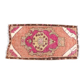 1960s Vintage Turkish Oushak Rug For Sale