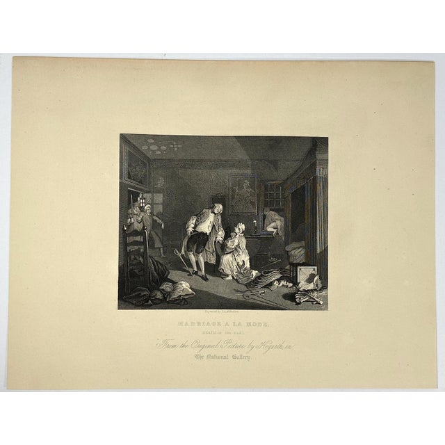 Antique Hogarth Steel Engravings: Marriage A La Mode, Set of 6 c. 1880 For Sale - Image 6 of 9