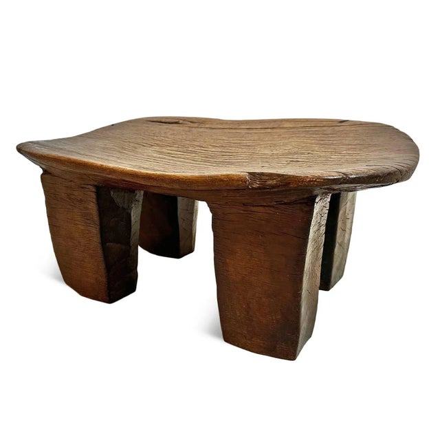 Vintage Lobi Wood Stool For Sale - Image 4 of 7