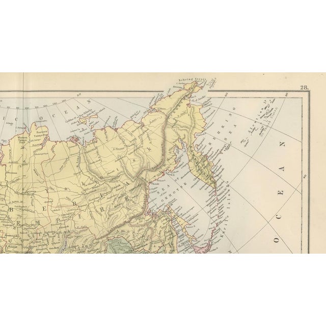 Antique Map of Asia with Political Divisions Blacks Atlas, 1884 For Sale - Image 3 of 9