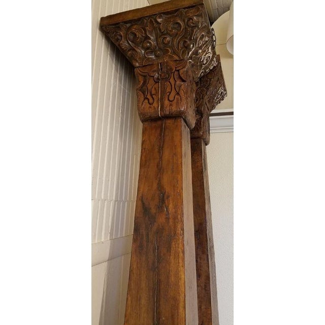 Balinese Carved Teak Columns a Pair Chairish