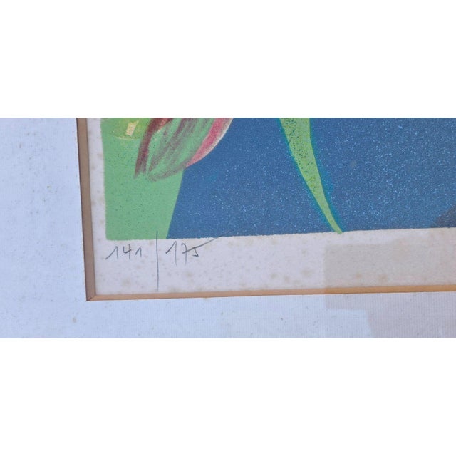Hilaire Camille, Bouquet of Tulips, 1980, Color Lithograph For Sale - Image 4 of 7