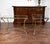 Pair of Midcentury Gilt Bronze Glass Tops Console Tables with Faux Bois Motifs For Sale - Image 4 of 12