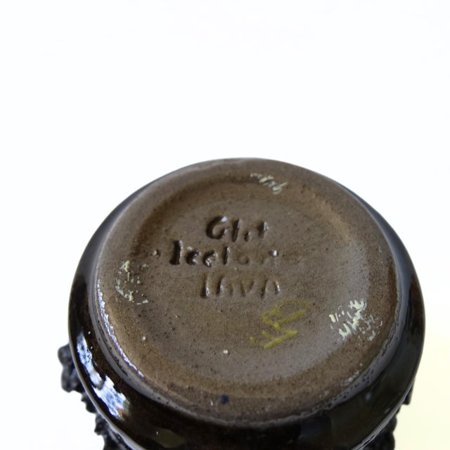 Small Mid-Century Handmade Pot or Vase from Glit, Sweden For Sale - Image 4 of 5