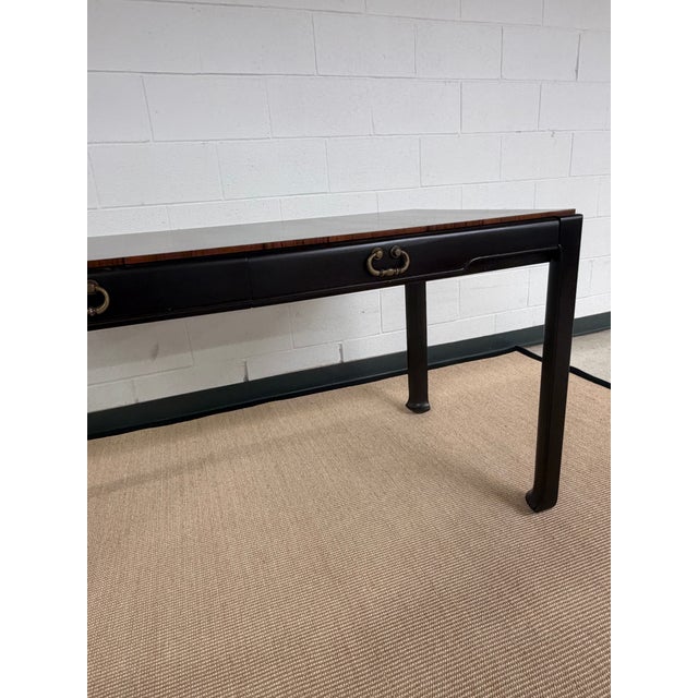 Black 1970s Tomlinson Rosewood Writing Desk For Sale - Image 8 of 11