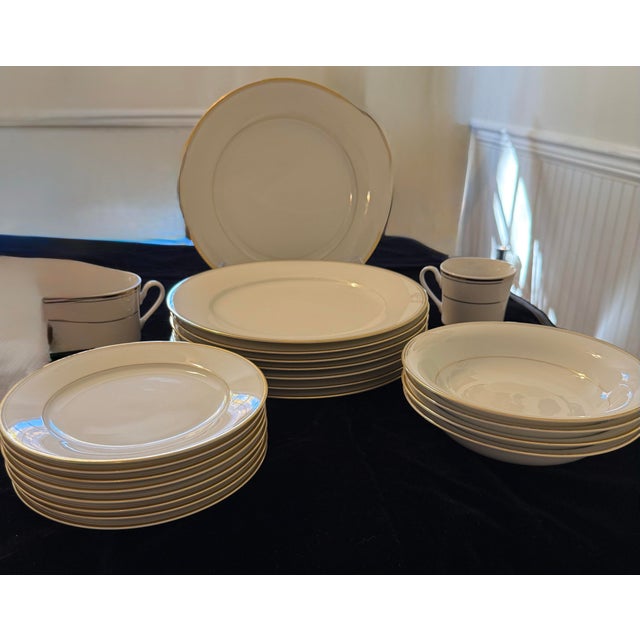 White Mid 20th Century Noritake China Goldart Dishes - 22pcs For Sale - Image 8 of 12