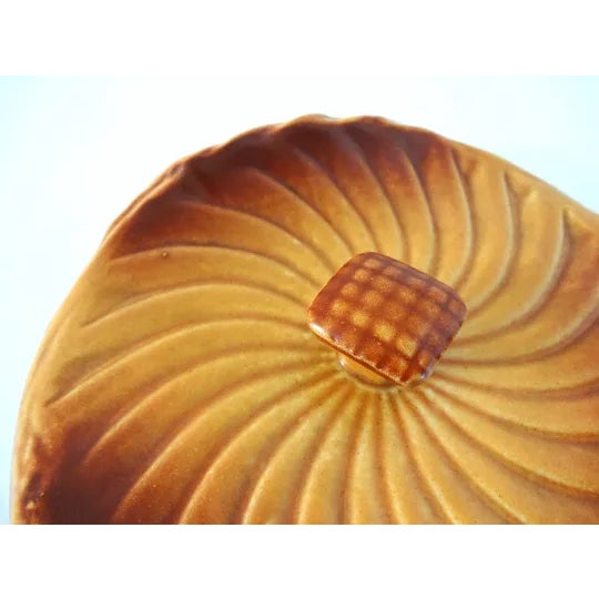 Antique French Trompe l'Oeil Puff Pastry Brown Faience Terrine For Sale In San Francisco - Image 6 of 13