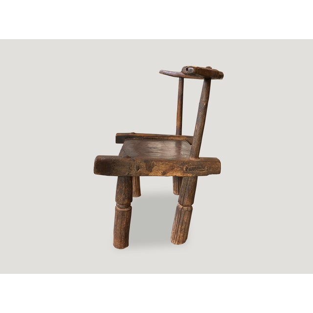 African Wooden Chair or Side Table For Sale - Image 4 of 18