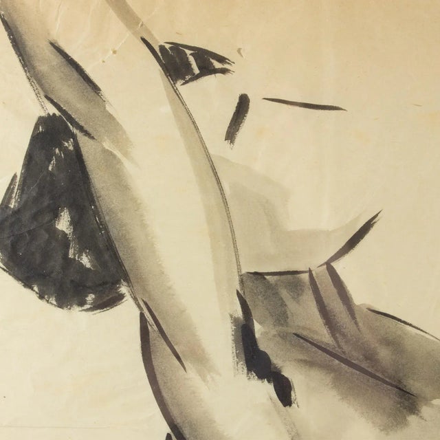 Black Female Nude Study Black Pencil Drawing by G. Debotoiyche For Sale - Image 8 of 13