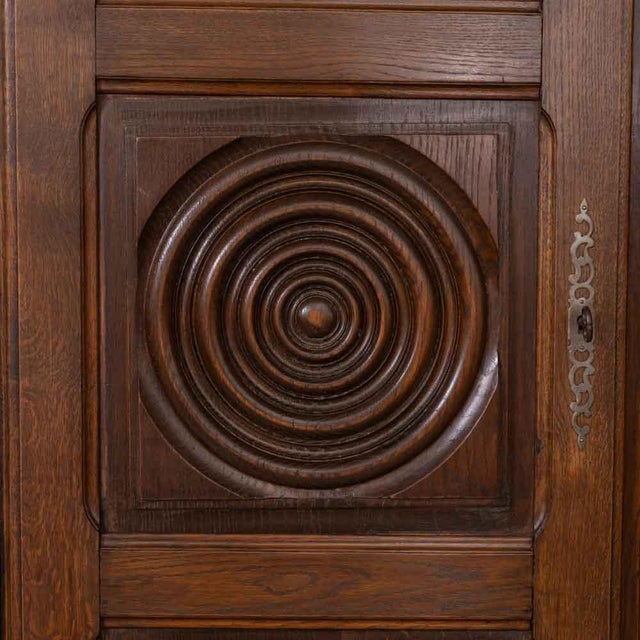 1940s French Carved Wood Cabinet by Charles Dudouyt, Attributed For Sale - Image 14 of 17