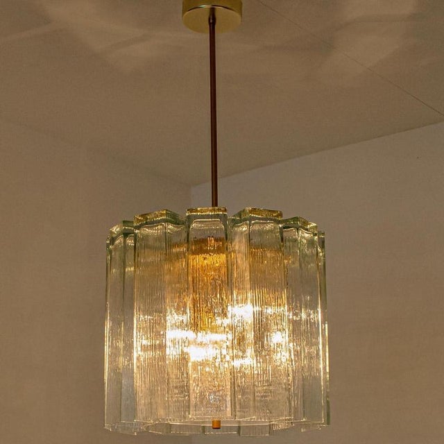 Glass and Brass Pendant from Doria, 1960s For Sale - Image 13 of 16