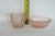 Cubism Jeannette Cube Style Pink Depression Glass Creamernd Small Bowl - A Pair For Sale - Image 3 of 8