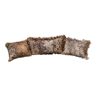 Vintage Tapestry Pillows- Set of 3 For Sale