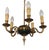 Empire Style Bronze Chandelier with Green Lacquered Bowl, 1950s For Sale