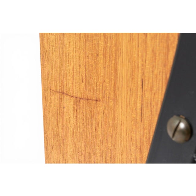 Mid-Century Modern 1960s Swedish Freestanding Teak Bookcase With Black Lacquered Legs For Sale - Image 3 of 6