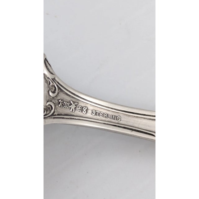 1910s Complete Set of 12 Months Sterling Silver Zodiac Flower Spoons 1910's Wallace For Sale - Image 5 of 18