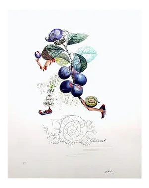 Salvador Dali, Plum, Hand-Signed Lithograph, 1969