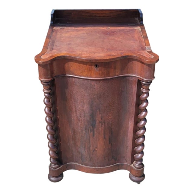 19th Century Victorian Barley Twist Davenport Desk For Sale