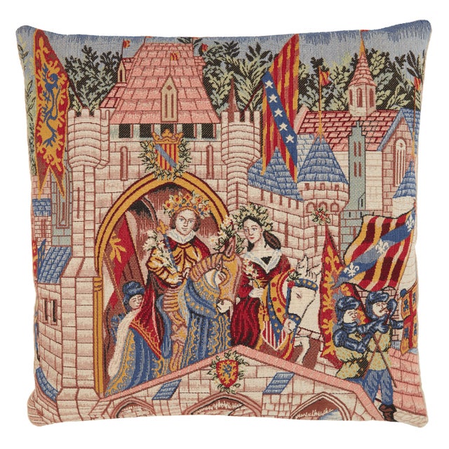This beautiful tapestry cushion is finely woven by skilled weavers on traditional Jacquard Tapestry looms. The tapestry...
