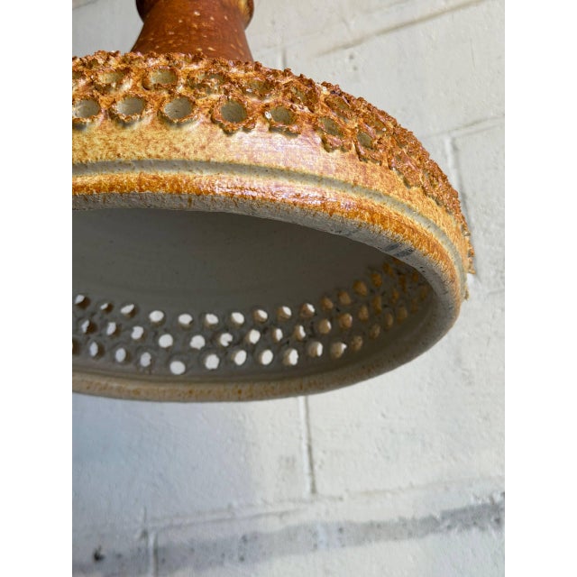 Mid 20th Century Mid-Century Modern Orange Ceramic Pendant Ceiling Lamp For Sale - Image 10 of 10