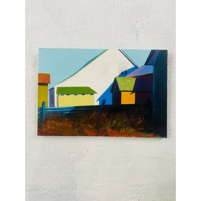 1980s Signed Vintage Oil on Canvas Painting For Sale - Image 5 of 5