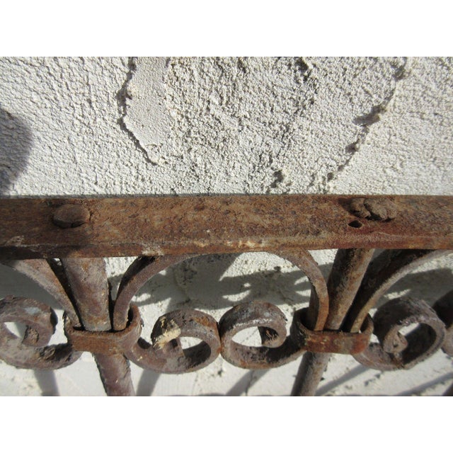 Metal Antique Victorian Iron Architectural Salvage Door For Sale - Image 7 of 7