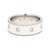 Modern 0.32ctw Diamond Wide Concave Band Ring, Platinum, Ring Size 6 For Sale - Image 3 of 5