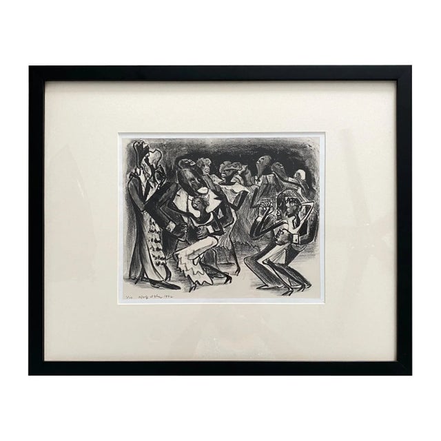 1930s 1932 Adolf Dehn “Harlem Night” Lithograph For Sale - Image 5 of 5