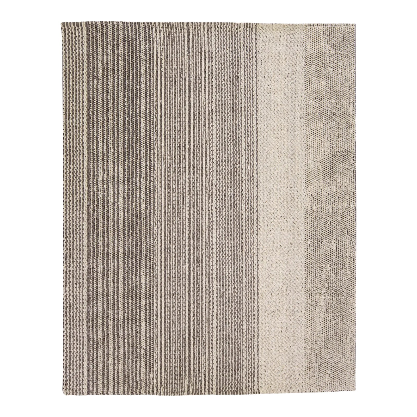 2020s Handmade Modern Minimalist Texture Style Wool Rug With Beige ...