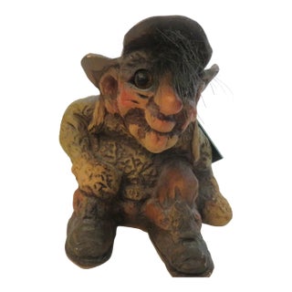 Vintage Fosse Troll Figurine From Norway With Orig Tag #157 Not Common For Sale