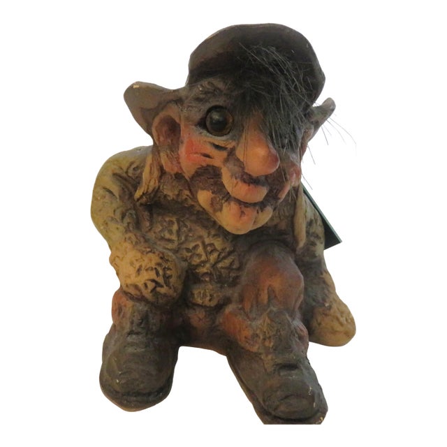 Vintage Fosse Troll Figurine From Norway With Orig Tag #157 Not Common For Sale