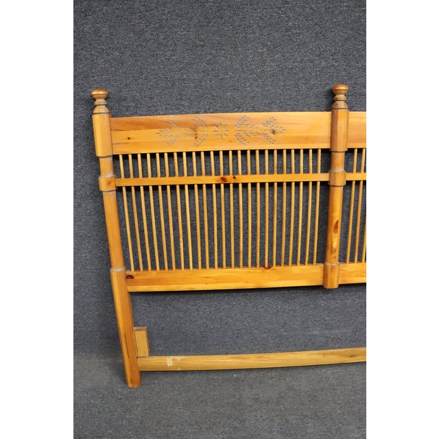 King Size Pine Country Style Spindle Headboard For Sale - Image 4 of 10
