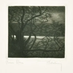 Landscape - Original Etching on Paper by Francesco Vitalini - 1904 1904