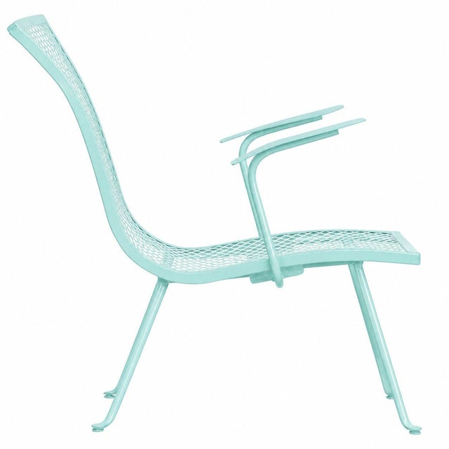 1950s 1950s Pair of Teal Outdoor Patio Lounge Chairs by Karl Lightfoot Studio, Atrributed, 2 Pieces For Sale - Image 5 of 6