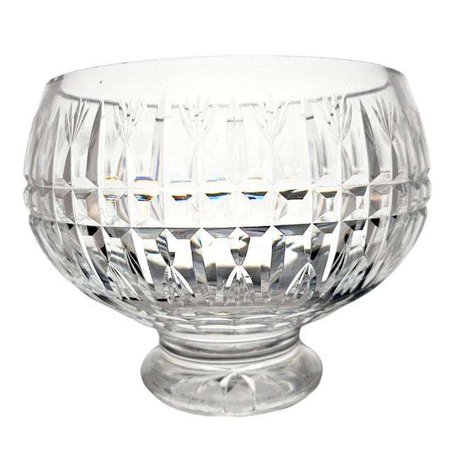 Victorian Late 20th Century Waterford Crystal Heavy Cut Footed Centerpiece Bowl For Sale - Image 3 of 12